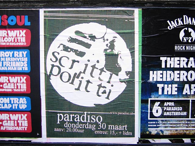 Scritti poster on the wall Paradiso